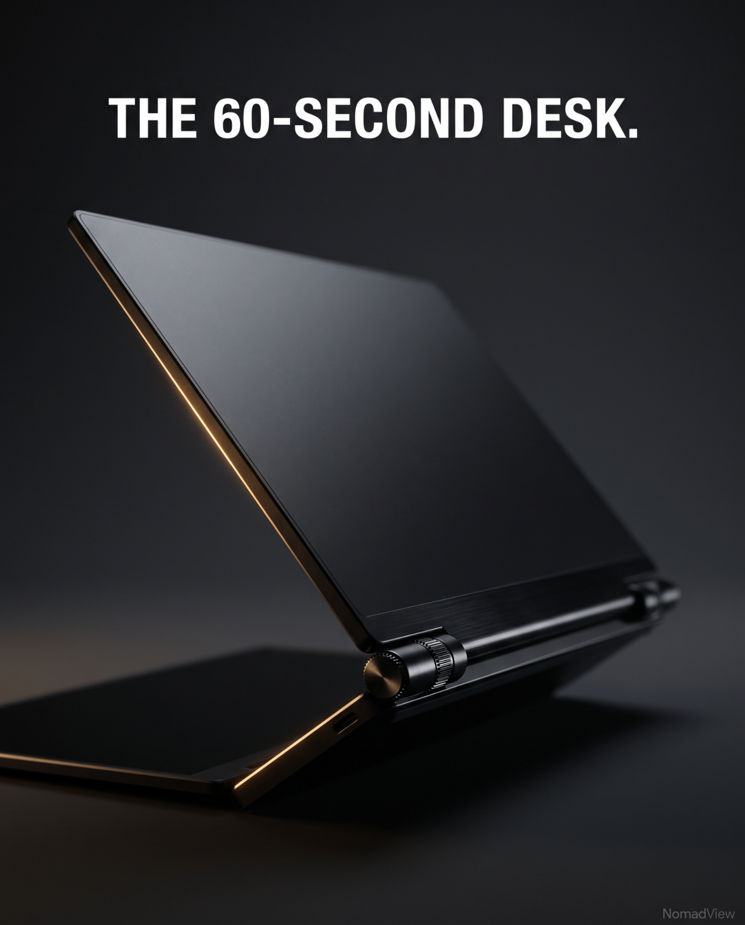 NomadView folded open β the 60-second desk